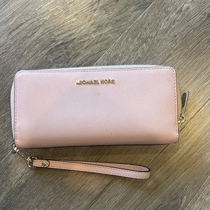 Michael Kors Pink Wallet Wristlet